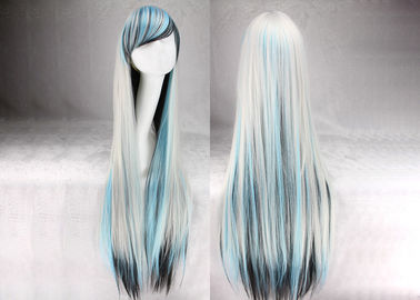 Porcellana parrucche colorate lunghe dei capelli di 100cm multi, parrucche sintetiche colorate Wave diritte seriche fornitore