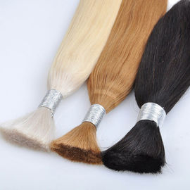 Porcellana Estensioni su misura dei capelli umani alla rinfusa di colore, capelli in serie sciolti umani 100% lucidi fornitore