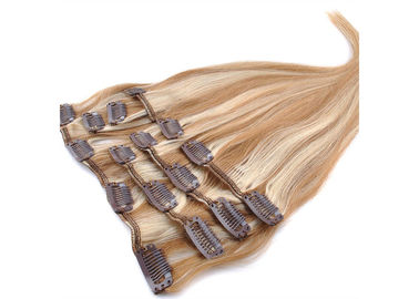 Porcellana Clip nelle estensioni naturali dei capelli, doppia clip dell'oro di Remy della trama 100 nelle estensioni dei capelli fornitore